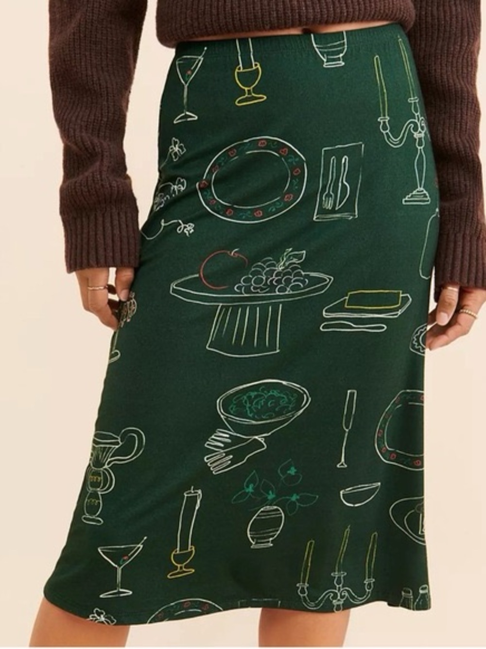Lisa Says Gah Lauren Midi Skirt, Size XS